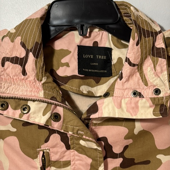 Love Tree Jacket Pink Camo Utility‎ in Size L  NWT - Picture 7 of 16